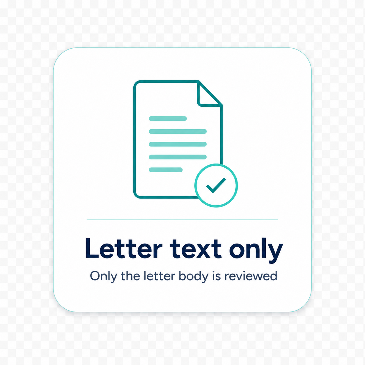 Letter text only